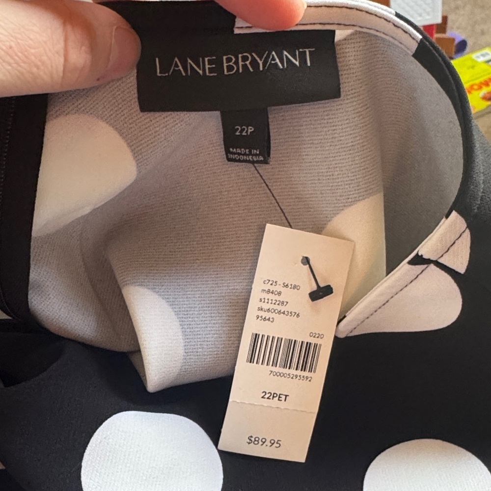 Lane Bryant Black and White Polka Dot Dress - Picture 6 of 6